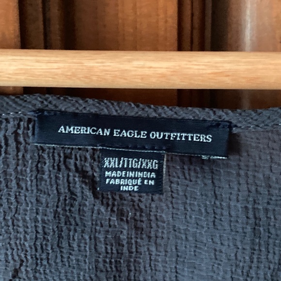 American Eagle Grey Blouse Size XXL - Picture 3 of 3